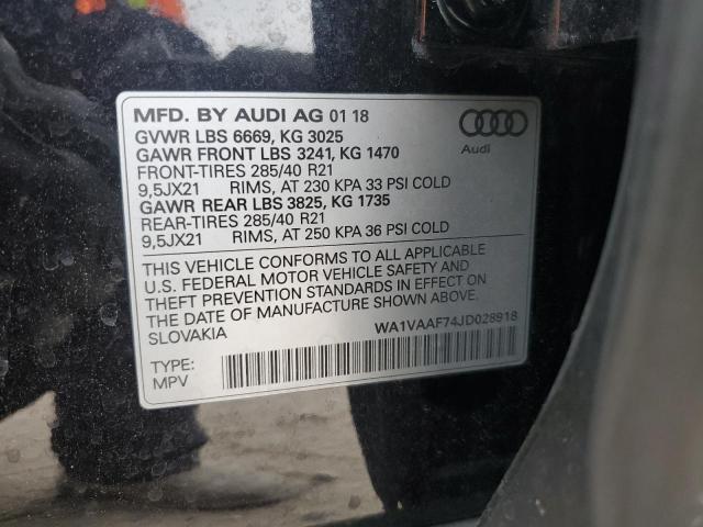 2018 AUDI Q7 PRESTIG - WA1VAAF74JD028918
