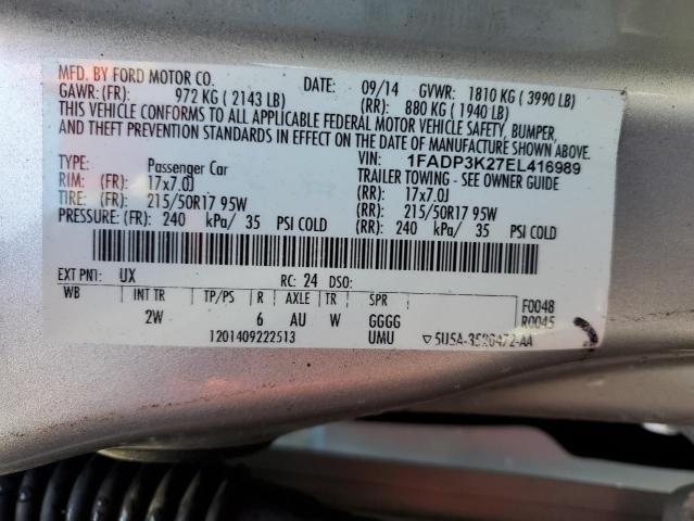 2014 FORD FOCUS SE - 1FADP3K27EL416989