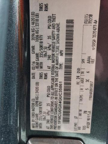 2016 FORD ESCAPE SE - 1FMCU0GX4GUC35861