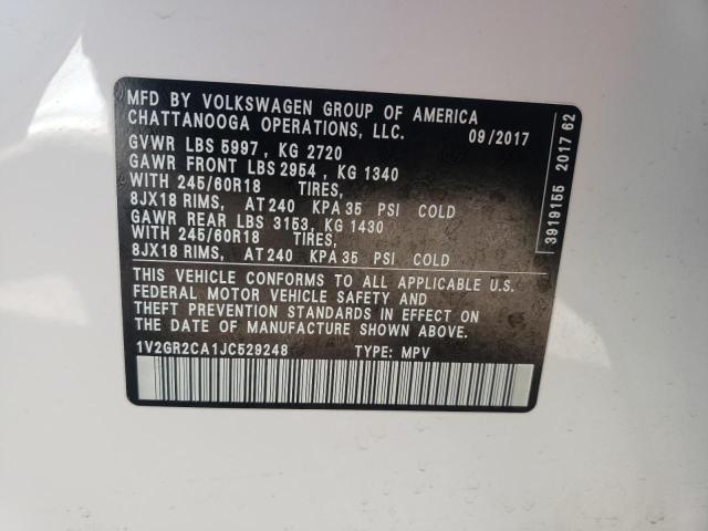 2018 VOLKSWAGEN ATLAS S - 1V2GR2CA1JC529248