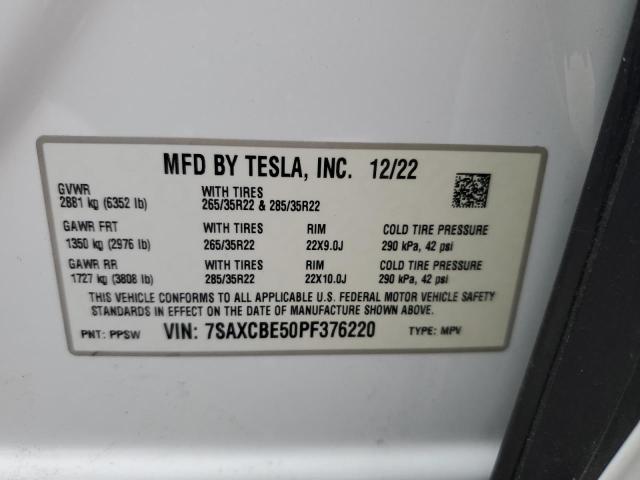 2023 TESLA MODEL X 7SAXCBE50PF376220