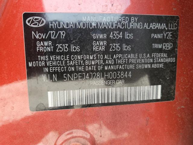 2020 HYUNDAI SONATA SEL - 5NPEJ4J28LH003844