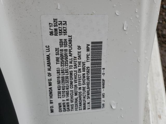 2018 HONDA ODYSSEY TO 5FNRL6H82JB015629