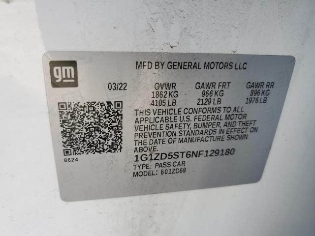 2022 CHEVROLET MALIBU LT - 1G1ZD5ST6NF129180