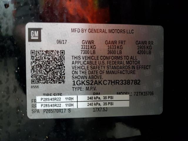 2017 GMC YUKON SLE 1GKS2AKC7HR338782