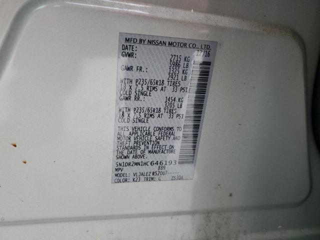 2017 NISSAN PATHFINDER - 5N1DR2MN1HC646193