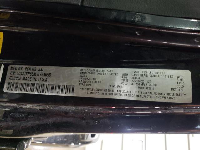 2021 JEEP WRANGLER U 1C4JJXP65MW784098