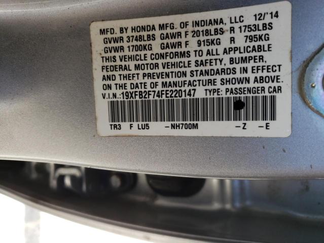 2015 HONDA CIVIC SE 19XFB2F74FE220147