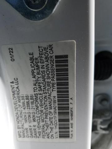 2022 HONDA ACCORD LX - 1HGCV1F19NA019914