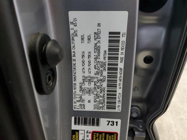 2021 TOYOTA TACOMA 3TMCZ5AN2MM414541