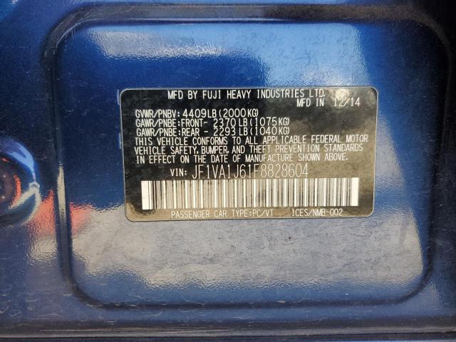 2015 SUBARU WRX LIMITE JF1VA1J61F8828604