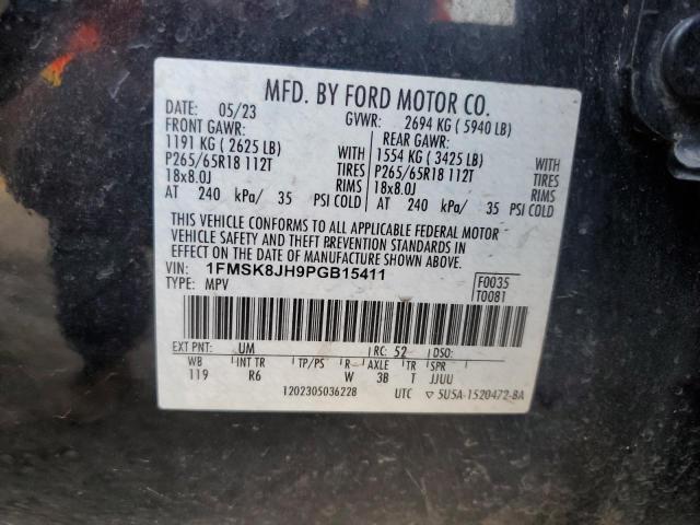 2023 FORD EXPLORER T - 1FMSK8JH9PGB15411