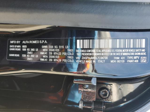 2020 ALFA ROMEO STELVIO - ZASPAJAN5L7C94798