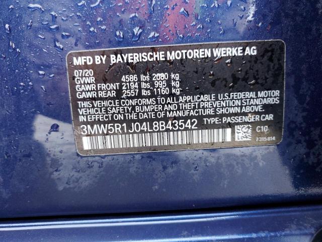 2020 BMW 330I - 3MW5R1J04L8B43542