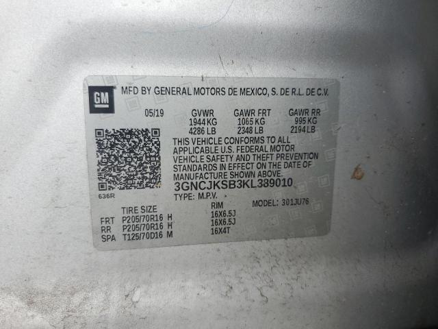 2019 CHEVROLET TRAX LS - 3GNCJKSB3KL389010