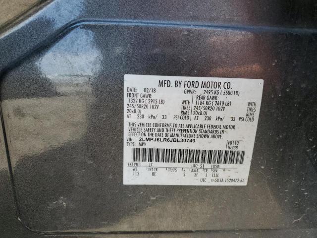 2018 LINCOLN MKX RESERV 2LMPJ6LR6JBL30749