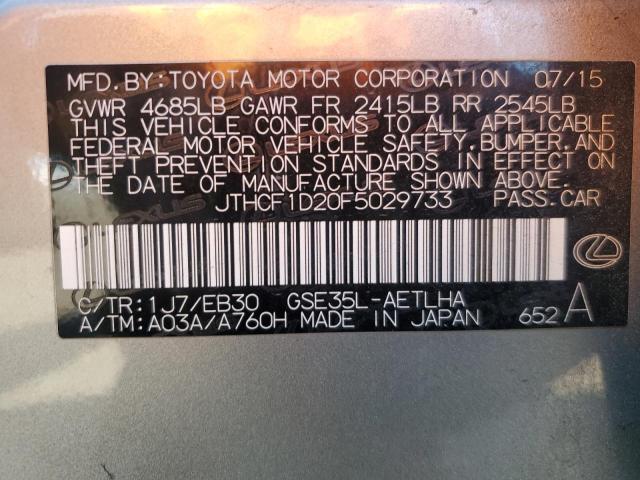 2015 LEXUS IS 250 JTHCF1D20F5029733