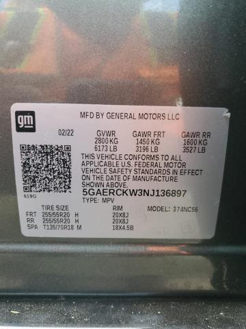 2022 BUICK ENCLAVE PR 5GAERCKW3NJ136897