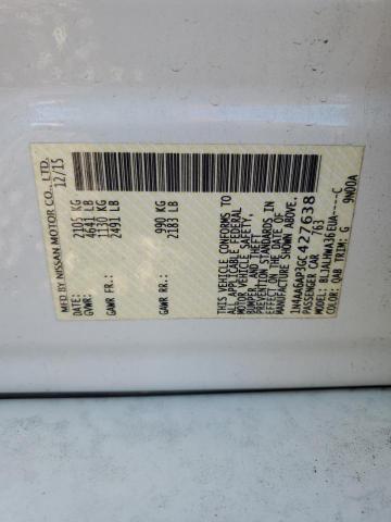 2016 NISSAN MAXIMA 3.5 - 1N4AA6AP3GC427638