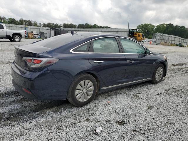HYUNDAI SONATA HYB 2017 blue  hybrid engine KMHE24L36HA068947 photo #4