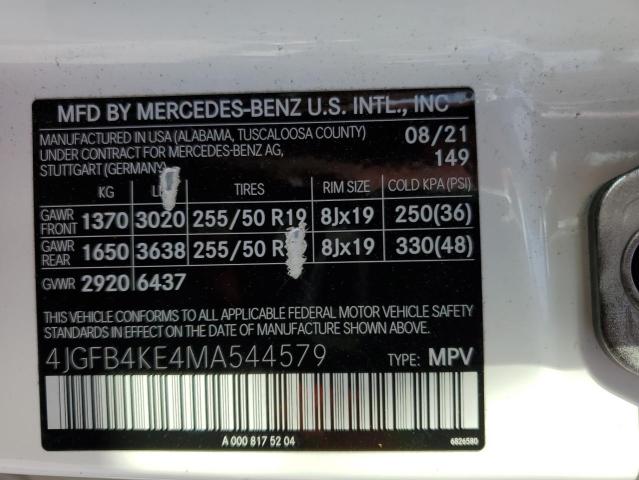 2021 MERCEDES-BENZ GLE 350 4M - 4JGFB4KE4MA544579