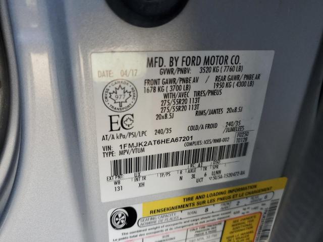 2017 FORD EXPEDITION - 1FMJK2AT6HEA67201