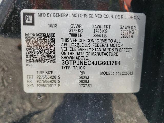 2018 GMC SIERRA C15 3GTP1NEC4JG603784
