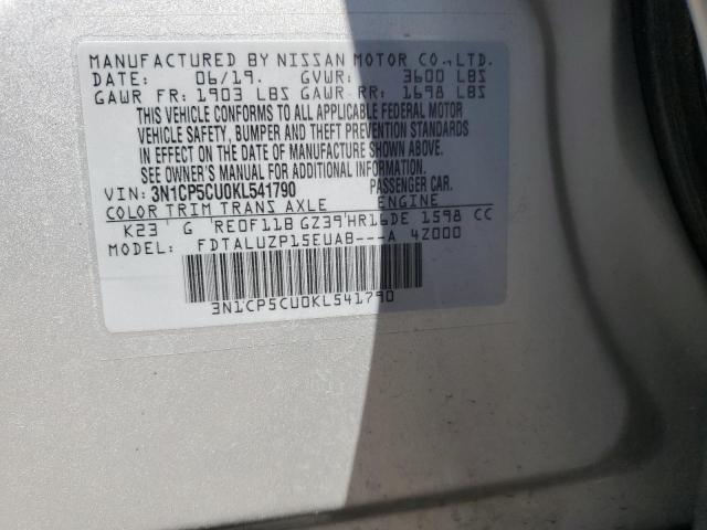 2019 NISSAN KICKS S - 3N1CP5CU0KL541790