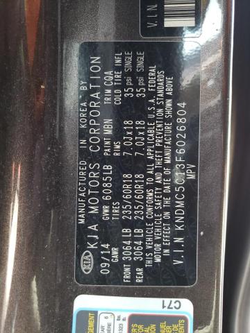 2015 KIA SEDONA EX KNDMC5C13F6026804
