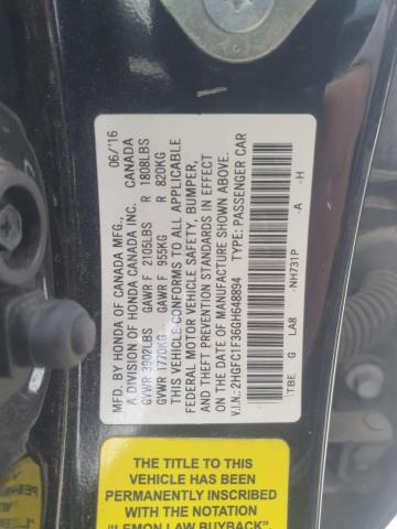2016 HONDA CIVIC EX #3270184140