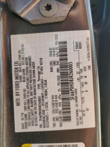 2018 FORD FUSION SE - 3FA6P0HD8JR260005