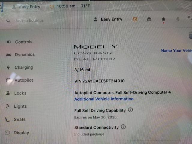 2024 TESLA MODEL Y - 7SAYGAEE5RF214010