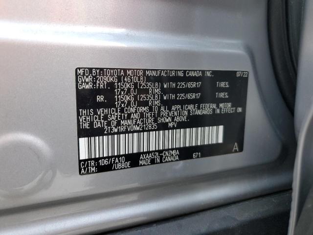 2022 TOYOTA RAV4 XLE - 2T3W1RFV0NW212835