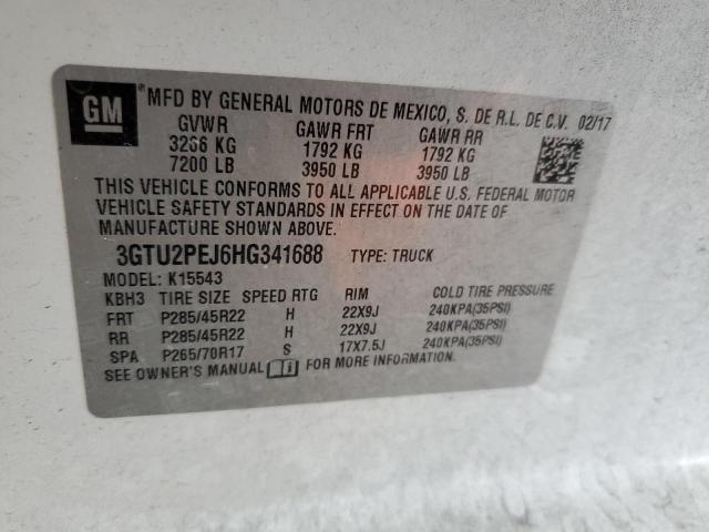 2017 GMC SIERRA K15 - 3GTU2PEJ6HG341688