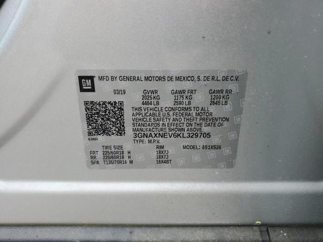 2019 CHEVROLET EQUINOX PR - 3GNAXNEV6KL329705