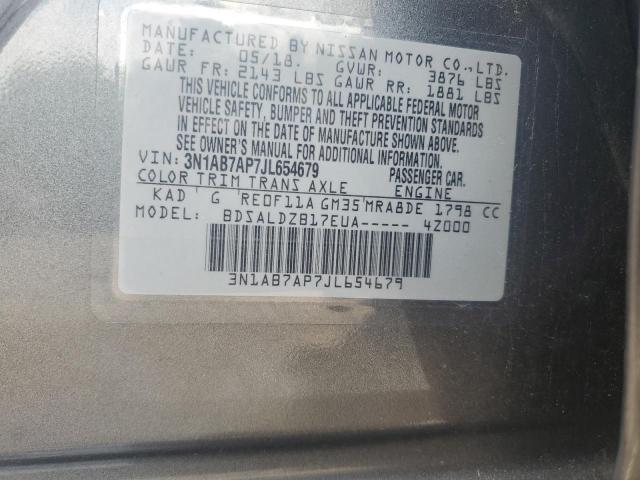 2018 NISSAN SENTRA S - 3N1AB7AP7JL654679
