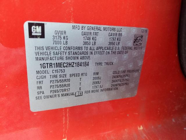 2017 GMC SIERRA C15 - 1GTR1MEC2HZ184184