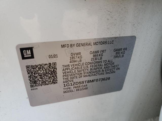 2021 CHEVROLET MALIBU LT - 1G1ZD5ST8MF073628