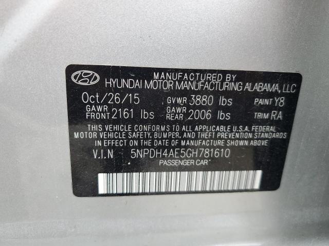 2016 HYUNDAI ELANTRA SE - 5NPDH4AE5GH781610