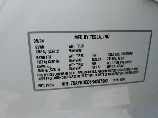 2024 TESLA MODEL Y - 7SAYGDEE6RA287952