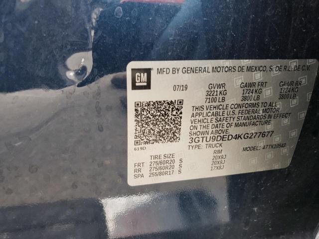 2019 GMC SIERRA K15 3GTU9DED4KG277677