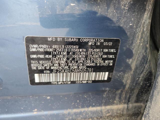 2022 SUBARU FORESTER P - JF2SKAEC5NH505781