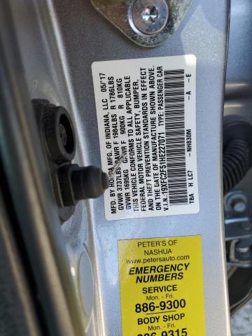 2017 HONDA CIVIC LX - 19XFC2F51HE227071