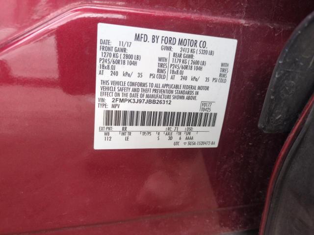2018 FORD EDGE SEL - 2FMPK3J97JBB26312