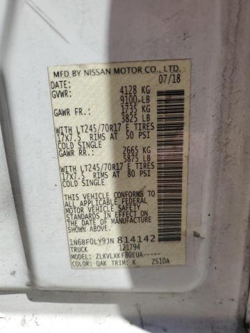 2018 NISSAN NV 2500 S - 1N6BF0LY9JN814142