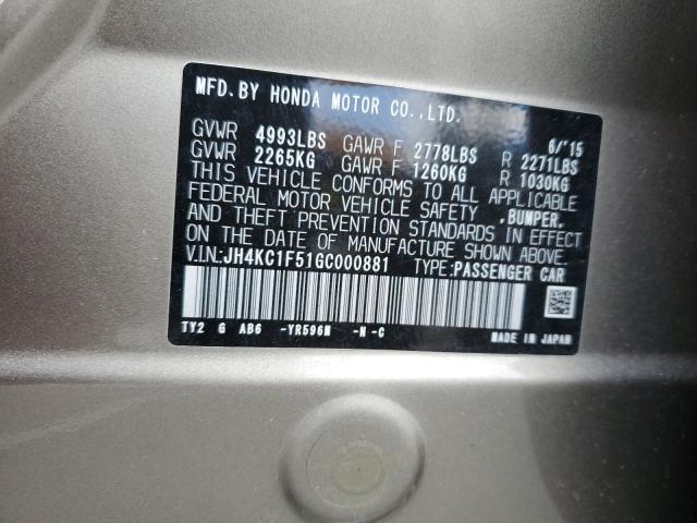 2016 ACURA RLX TECH JH4KC1F51GC000881