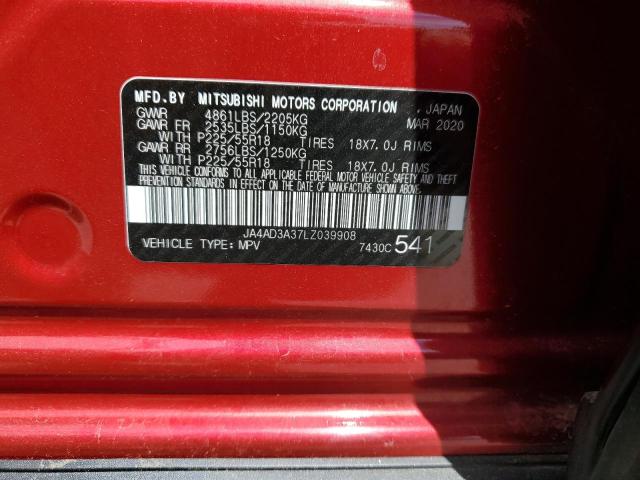 2020 MITSUBISHI OUTLANDER - JA4AD3A37LZ039908