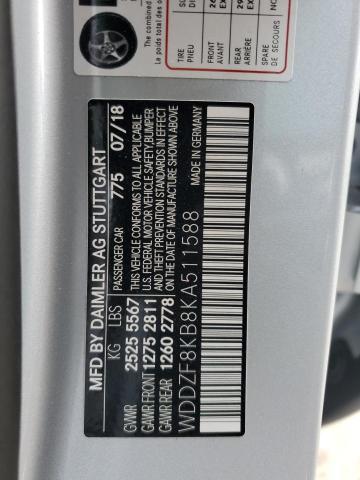 2019 MERCEDES-BENZ E 63 AMG-S WDDZF8KB8KA511588