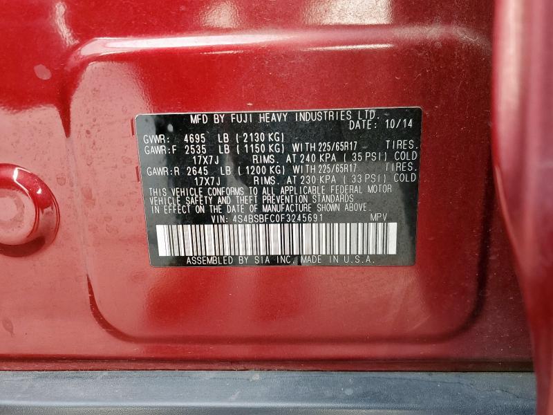 2015 SUBARU OUTBACK 2. - 4S4BSBFC0F3245691