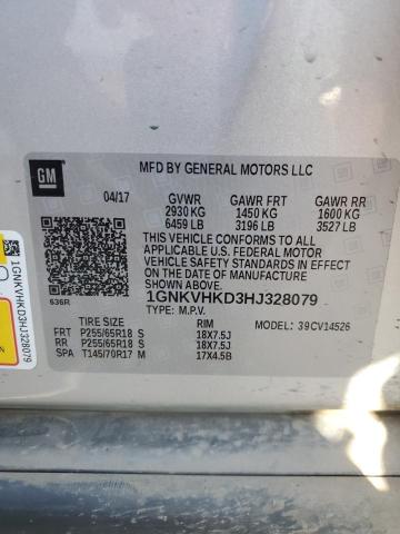 2017 CHEVROLET TRAVERSE L - 1GNKVHKD3HJ328079